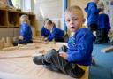 Dafydd Brooks in reception at St Illtyd's Primary school of the week.  www.christinsleyphotography.co.uk