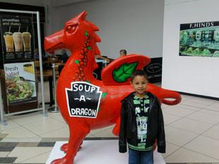 No 22 Soup-a-dragon in Kingsway centre with Rico Scarpato age 6