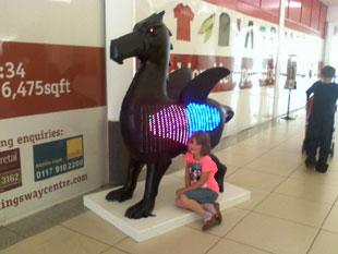 No 23 This is the L.E.D dragon in the Kingsway shopping centre and is number 23