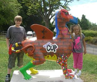 This is me (Harvey Evans) and my sister Maisy. This is dragon 22 called Graffiti