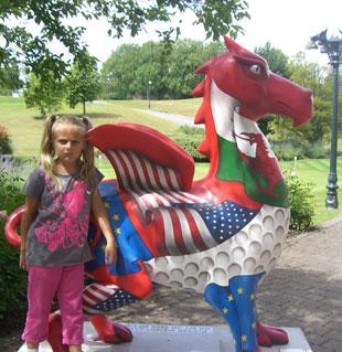 This is my sister Maisy with dragon 22 called Flagon Dragon