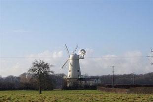 Recently refurbished windmill at Llancayo nr Usk. From Herbert Williams