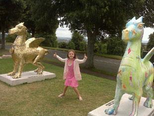 This is Megan Rowles age 8 from. Bassaleg with the 2 dragons at little Switzerland in ridgeway.