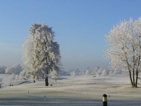 A picture across the Celtic Manor Golf Course this morning with temps of -9 degrees.