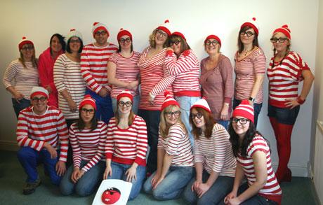 John Liscombe Limited are raising money for Comic Relief by dressing up as Where's Wally, selling cakes and playing games.