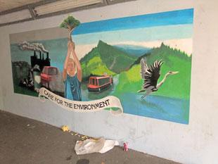 Underpass to Pandy Park Crosskeys  by Robert W Brown