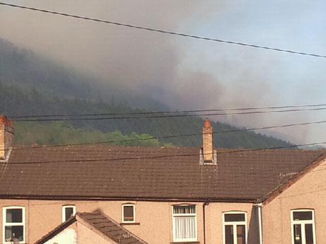 Forest fire from Scott Lovesey 11  - view from Cwmfelinfach