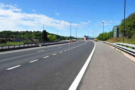 The M4 was empty as diversions were put in place. Pic: Malcom Morgan.