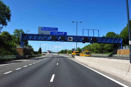 The M4 was empty as diversions were put in place. Pic: Malcom Morgan