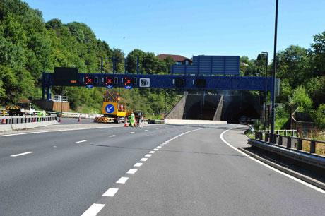The M4 was empty as diversions were put in place. Pic: Malcom Morgan.