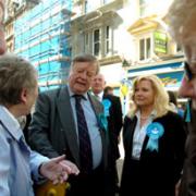 OUT AND ABOUT: Ken Clarke meets residents in Newport