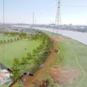 How the flood defence system will look (Credit: Natural Resources Wales)