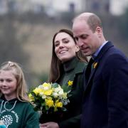 The Duke and Duchess of Cambridge were given gifts for their children as they visited Blaenavon. Picture: Steve Parsons/PA Wire.