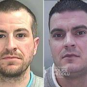 Matthew Pinnell, 36 (left) and Paul Pinnell, 41, are wanted by South Wales Police in connection with an alleged assault in Michaelstone-y-Fedw, between Newport and Cardiff. Pictures: South Wales Police