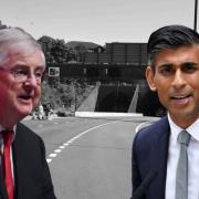 Wales' first minister Mark Drakeford (left) says new UK prime minister Rishi Sunak has 'a major decision' to make over funding public transport improvements in Newport. Pictures (front); PA Wire