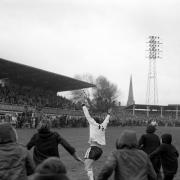 ICONIC: Ronnie Radford celebrates his stunner for Hereford against Newcastle