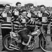 Dick Bradley (fifth from left) with fellow Wasps Vic White, Geoff Penniket, Jon Erskine, Alby Golden, Peter Vandenberg and Ray Harris