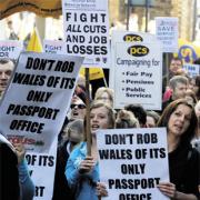 CAMPAIGN: Government plans for the passport office have led to protests on the streets of Newport