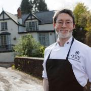 Head chef, Carl Newcombe-Ling at the Newbridge on Usk