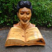 A carving of Myfanwy Haycock forms part of the poetry trail. Picture: Dennis Tippins
