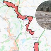 A severe flood warning is in place for the Usk