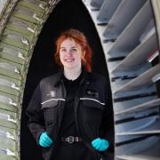 Megan Christie, her career is flying with GE Aerospace Wales