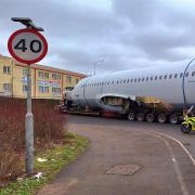 Airbus fuselage spotted on Southern Distributor Road