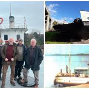 Clockwise from left: Peter Fox at the Severn Princess, the Severn Princess today, the Severn Princess in operation. Picture: Tim Ryan