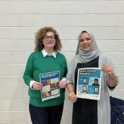 Rusna Begum, KidCare4U CEO (right), with IOPC engagement officer Frances Taylor