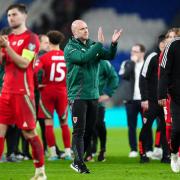 AGONY: Rob Page applauds the Wales fans after losing on penalties to Poland