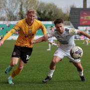 CHANCE: County defender Harrison Bright came on against Crawley after starting in Barrow