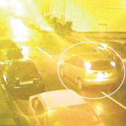 CAUGHT: Whant’s car captured on CCTV on the night