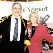 ‘HONOUR’: Deputy mayor John Guy and his wife Joyce, who will be representing Newport council at Wembley