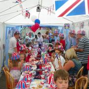 The street party gets under way