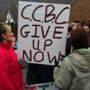 Cwmcarn High School protest