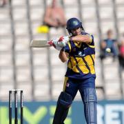Glamorgan's Jim Allenby hits out his innings of 74 not out during the Clydesdale Bank Pro40 Semi Final match at the Ageas Bowl, Southampton. PRESS ASSOCIATION Photo. Picture date: Saturday September 7, 2013. See PA story CRICKET Hampshire. Photo credi