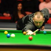 HOME FAVOURITE: Mark Williams in action at last year's Welsh Open in Newport