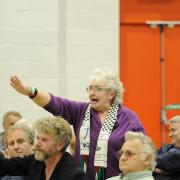 ROWDY: Resident Joyce Giblin raises her concerns for the community