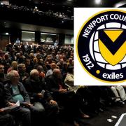 Newport County supporters trust meeting in the Riverfront.
