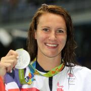 SILVER: Welsh swimmer Jazz Carlin with her Rio 2016 medal