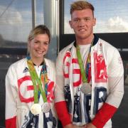 SILVER SUCCESS: Becky James and Sam Cross