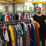 Christopher Baldwin, owner of The Black Bear Vintage Emporium brand, has taken over the vintage and retro section of the shop at the Friends of St Anne’s Hospice charity shop, in Commercial Street