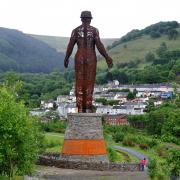 MEMORIAL: The Guardian statue in Six Bells