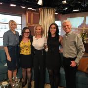 SUPPORT: Phil and Holly from This Morning with Georgina Titley, Channon Titley-Baker and Adrienne Titley