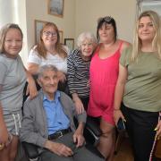 LOVE: Ted Cogdell, with family members, turned  100 years old on July 28 . Picture: .christinsleyphotography.co.uk.