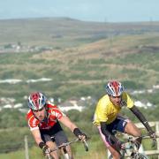 BACK IN THE DAY: Geraint Thomas, left, and Ireland’s Dan Martin battle it out during the Junior Tour of Wales in 2004