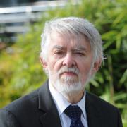 Paul Flynn MP joined workers at a picket line to protest about possible job losses at the Ministry of Justice.