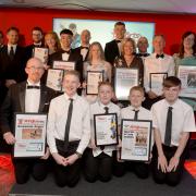 Winners at the South Wales Argus sports awards in Chepstow Racecourse ..www.christinsleyphotography.co.uk.
