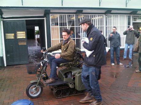 Top Gear were in Abergavenny filming yesterday (Wednesday 18th January). These pictures were sent in by readers dodging Jeremy Clarkson, Richard Hammond and James May as they raced around the town on mobility scooters. 