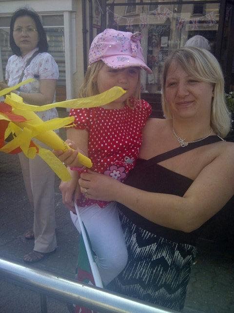 Jessica Fry, 4, of Monmouth has made her own torch